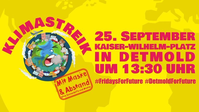 Globaler Klimastreiktag am Freitag, 25. September, in Detmold und Lemgo